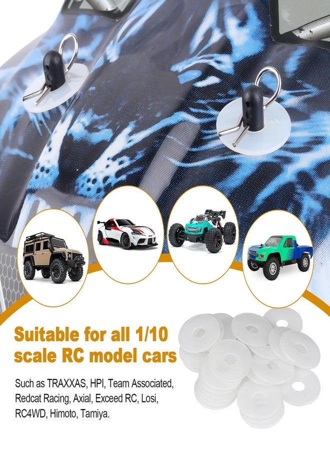 CrazyHobby 25Pcs Thin RC Body Washers Universal for 1/10 Traxxas Slash Stampede Bandit Rustler RC Car Body Shell Mounts, Replacement of 1815 - Image 5